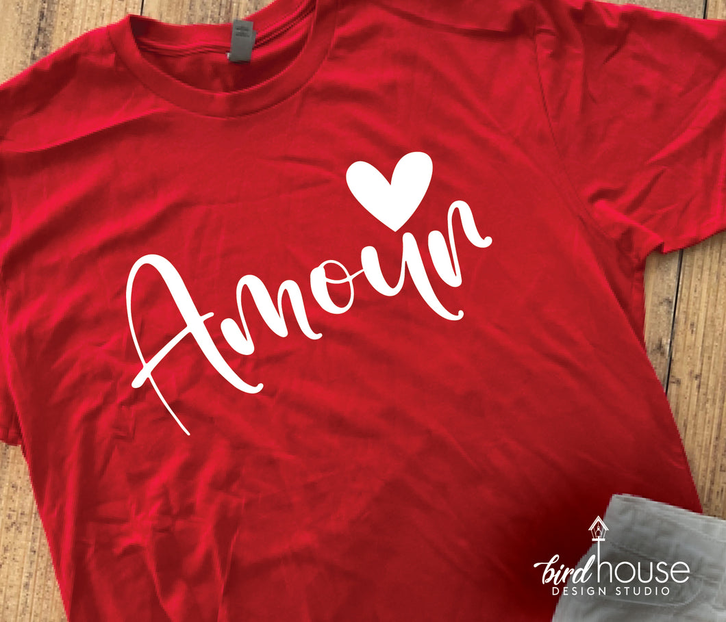 Amour, Cute Valentines Day Graphic Tee