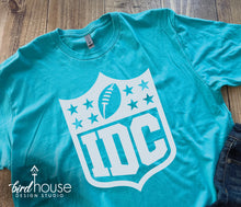 Load image into Gallery viewer, IDC, I Don&#39;t Care NFL Shirt, Funny Super Bowl Football Tee