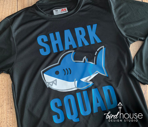 Shark Squad Tee, Sun Long Sleeve Shirt, Cute Tank or T-Shirt for Vacation
