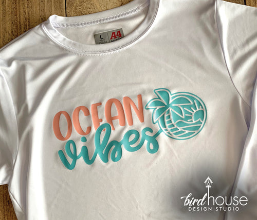 Ocean Vibes Shirt, Cute Tank or T-Shirt for Vacation, Sun long sleeve shirt