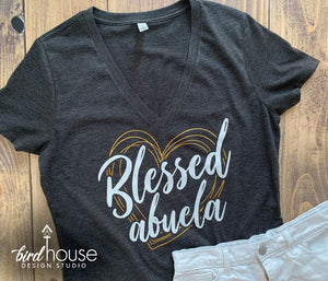 Blessed Abuela Shirt, Cute Mother's Day Gift, Any Name, Mom, Grandma, Aunt, Mommy