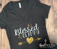 Load image into Gallery viewer, Blessed glamma personalized shirt for grandmother mom gift