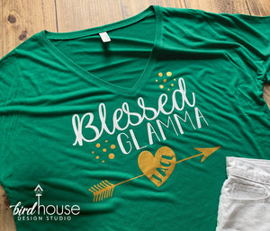 Blessed Glamma Shirt, Personalized Grandma, Grandkid Names, Mother's day gift