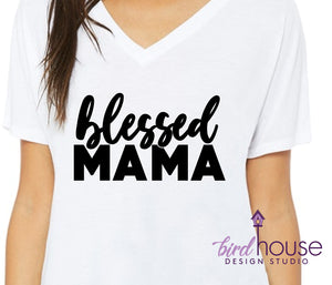 Blessed Mama, Abuela Grandma, Tia, ANY NAME, Cute Personalized Tshirt