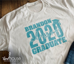 Personalized, Graduate Class of 2021 Shirt, Any Color, Any Name High School Middle School College