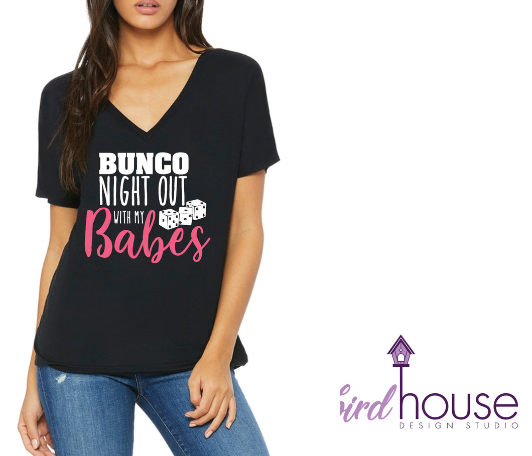 Bunco Girls Night Out with my babes Cute Team  Crew Shirt group dice