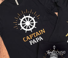 Load image into Gallery viewer, Captain Papa Shirt, Cruise Family Shirts Group Tees, Personalized 