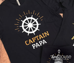 Captain Papa Shirt, Cruise Family Shirts Group Tees, Personalized 