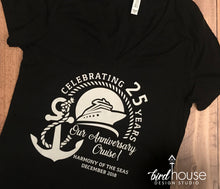 Load image into Gallery viewer, Anniversary Cruise Group Shirt, Celebrating Years Tees, Personalized, Any Color, Customize