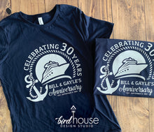 Load image into Gallery viewer, Anniversary Cruise Group Shirt, Celebrating Years Tees, Personalized, Custom Design