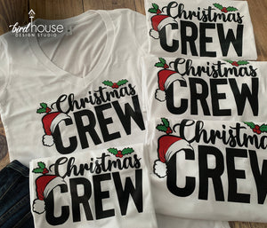 Christmas Crew Shirt, Cute Christmas Matching Pajamas, Santa Hat, Holiday Photos, Pjs family Quarantined 2020