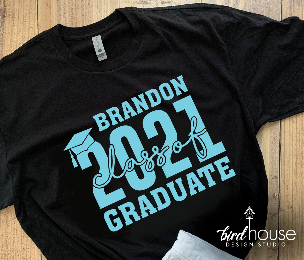 Personalized, Class of 2021 Shirt, Any Color, Any Name High School Middle School College