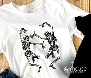 Dancing Skeletons Shirt, Cute Halloween Graphic Tee, fall tshirts, sweatshirts hoodie