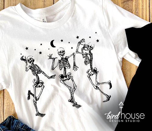 Night Dancing Skeletons Shirt, Cute Halloween Graphic Tee, hoodie sweatshirts, slay