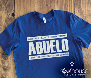 Abuelo, Dad, Grandpa, Ayo, Grandfather Personalized, Any Name, Grandkids, Gift