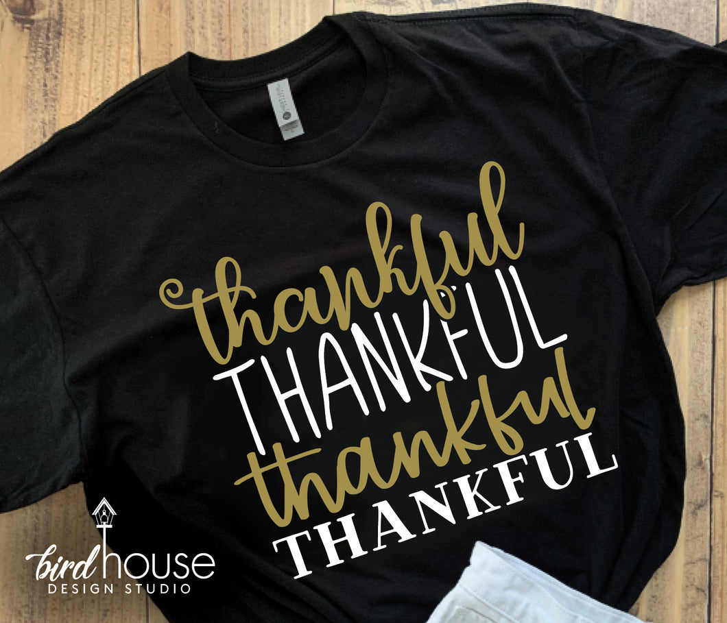 Thankful Thankful Shirt, Cute Fall Thanksgiving Tee, Custom