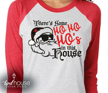 Load image into Gallery viewer, There&#39;s some Ho ho ho&#39;s in this house Shirt, Funny Santa Buffalo Print Christmas Tee, WAP Funny tees for Morning Hoes