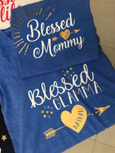 Load image into Gallery viewer, Blessed Glamma Shirt, Personalized Grandma, Grandkid Names, Any Color