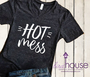 Hot Mess Shirt, Funny tee for moms, Custom Any Color