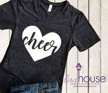 Load image into Gallery viewer, Love Cheer Shirt, Cute Cheerleading Tee, Custom, Gift For girls