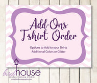 T-Shirt Add Ons