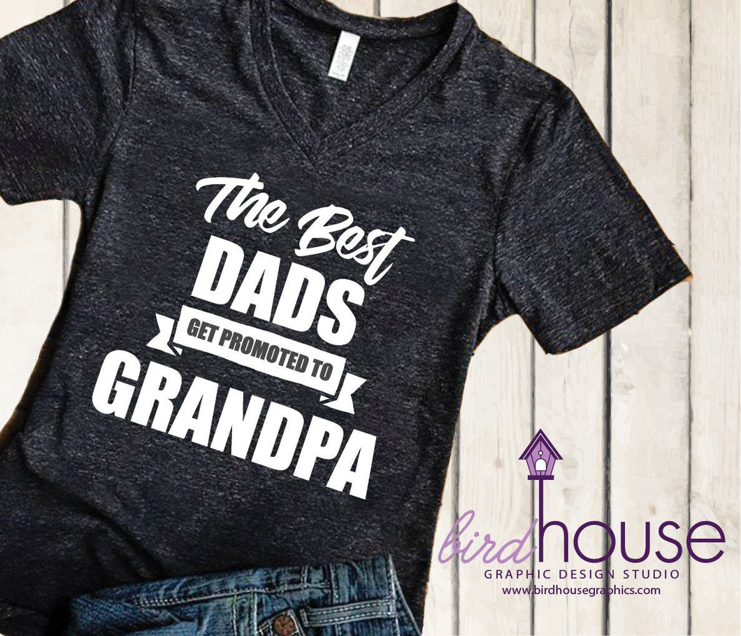 The Best Dads Promoted to Grandpa Shirt, Funny Shirt, Personalized, Any Color, Customize, Gift