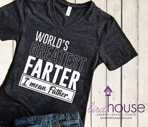 World's Greatest Farter Father Shirt, Funny Shirt, Personalized, Any Color, Customize, Gift