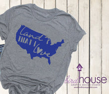 Load image into Gallery viewer, Land that I Love Shirt, Cute USA Tee United States of America Map