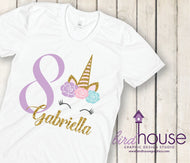Unicorn Glitter Birthday Shirt