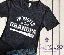 Load image into Gallery viewer, Promoted to Grandpa shirt, Funny Shirt, Personalized, Any Color, Customize, Gift