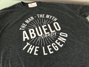 Abuelo Grandpa The Man The Myth The Legend Shirt, Funny Shirt, Personalized, Any Color, Customize, Gift