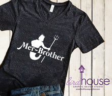 Load image into Gallery viewer, Mer Brother Mermaid Birthday Shirt, Cute Family Matching Tees, Dad, Any Name