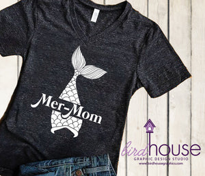 Mer-Mom Mermaid Birthday Shirt Family Mom, Cute Personalized Shirt For Party