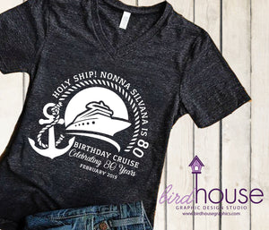 Holy Ship Birthday Cruise Group Shirt, Funny Group Shirts, Personalized, Any Color, Customize
