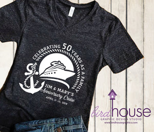 Anniversary Cruise Group Shirt, Celebrating as a Family, Personalized, Any Color