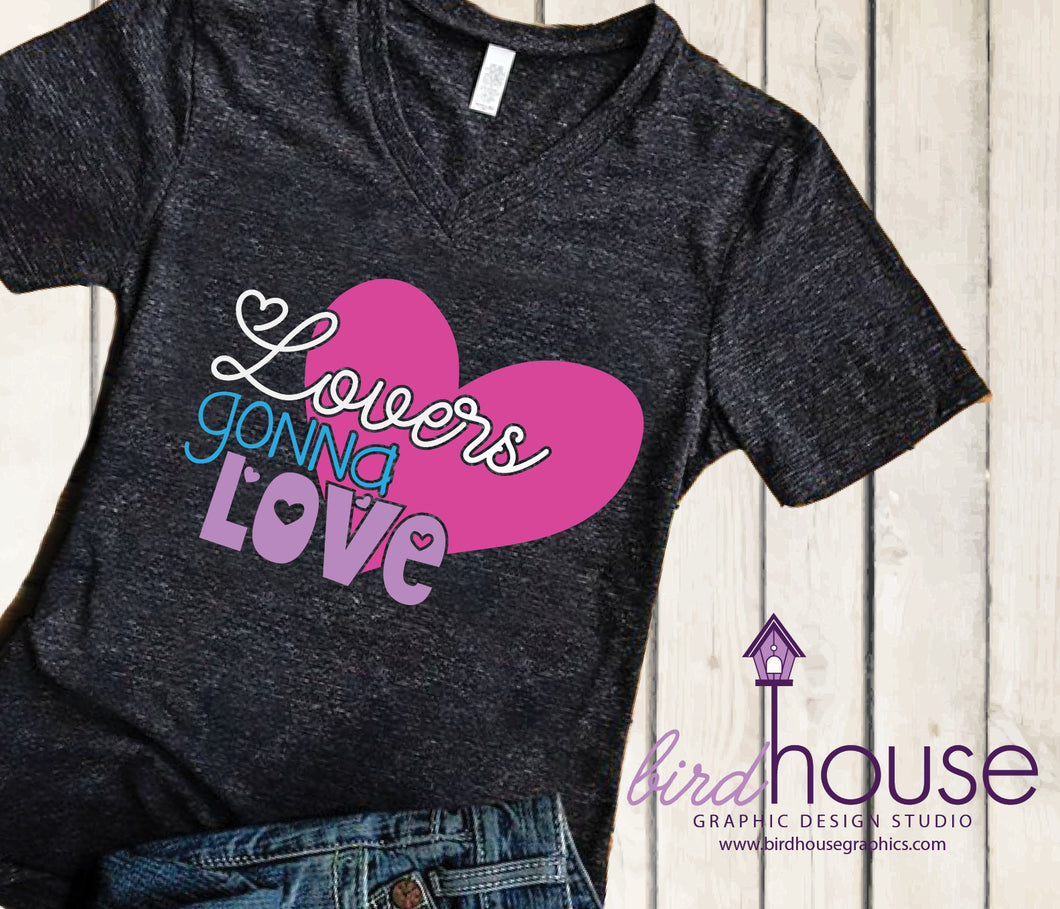 Lovers gonna Love Valentine's Shirt Personalized, Pick any color Matte or Glitter, Cute Valentines Day Shirt
