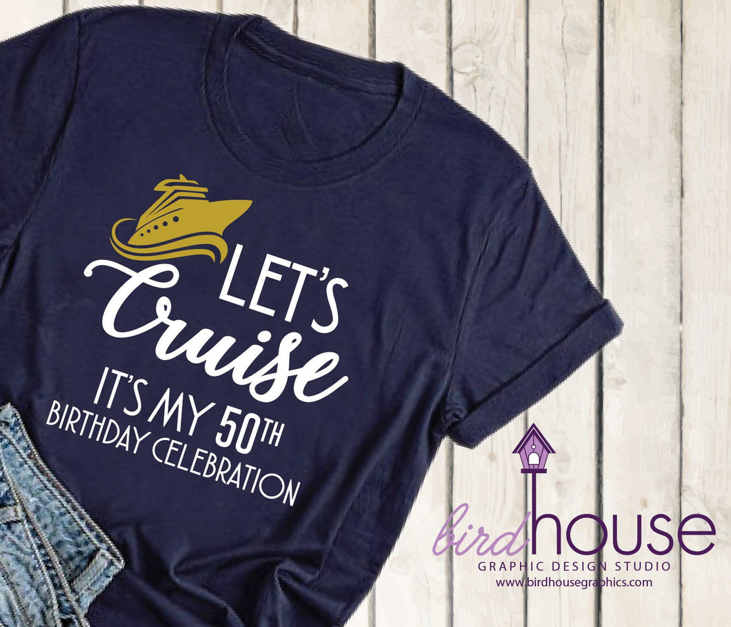 Let's Cruise Family Shirt, Cute Ship Group Matching Tees, Personalized