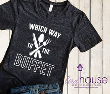 Load image into Gallery viewer, Which way to the Buffet Cruise Vacation Shirt, Funny Graphic tee