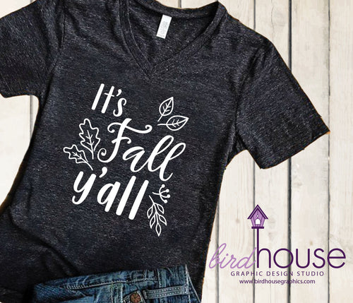 It's Fall Ya'll Funny Thanksgiving Shirt Leaves, Funny Shirt, Personalized, Any Color, Customize, Gift