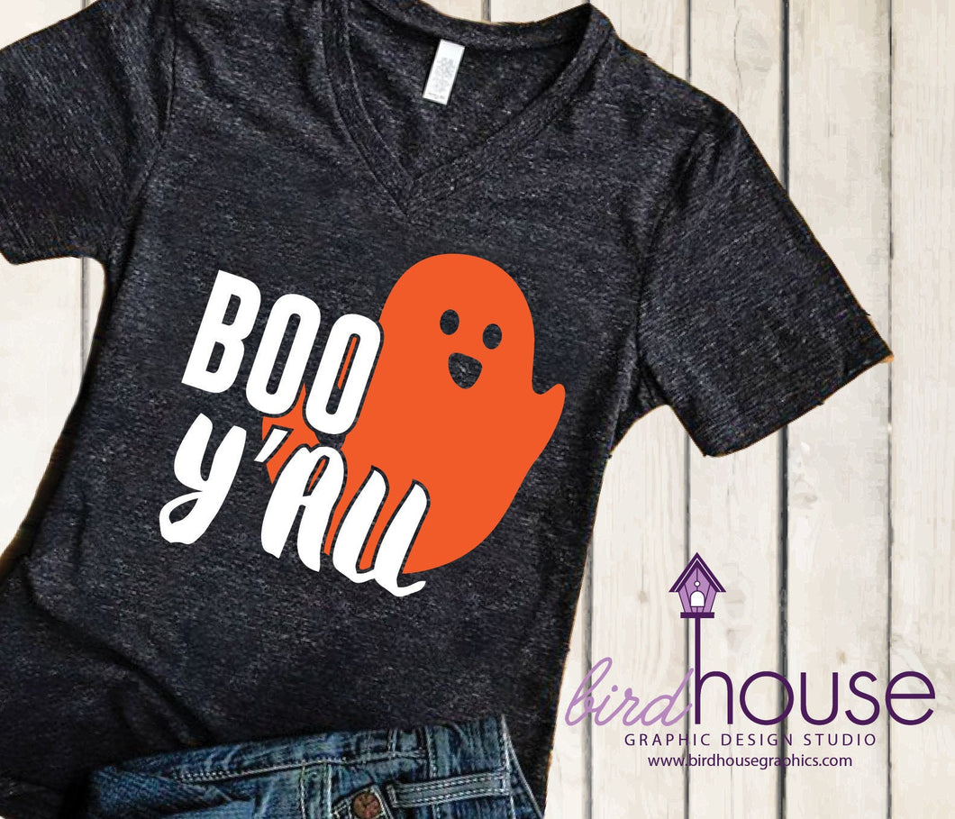 Boo Y'all Ghost Halloween Funny Shirt yall