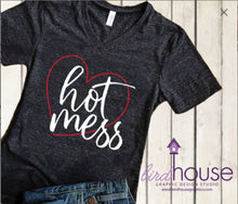Load image into Gallery viewer, Hot Mess Funny Shirt Mom Life Gift Customize with Any Two Colors