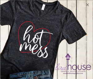 Hot Mess Funny Shirt Mom Life Gift Customize with Any Two Colors