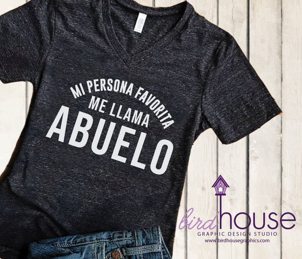 Mi Persona Favorita Me Llama Abuelo shirt, Can be Personalized Grandchild, Grandchildren, Grandpa