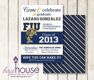 University Miami Graduation Invitation