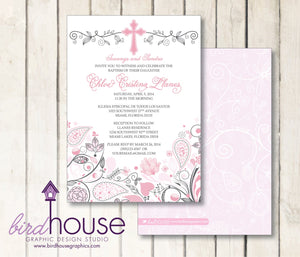 First Communion Baptism Religious Invitation