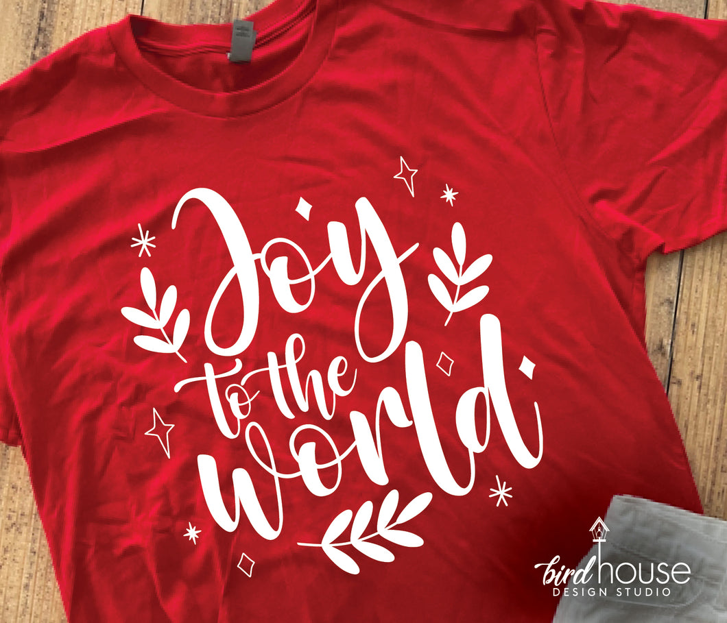 joy to the world Cute Christmas Shirt, graphic tee for matching family pajamas and pjs custom graphic tees for friends