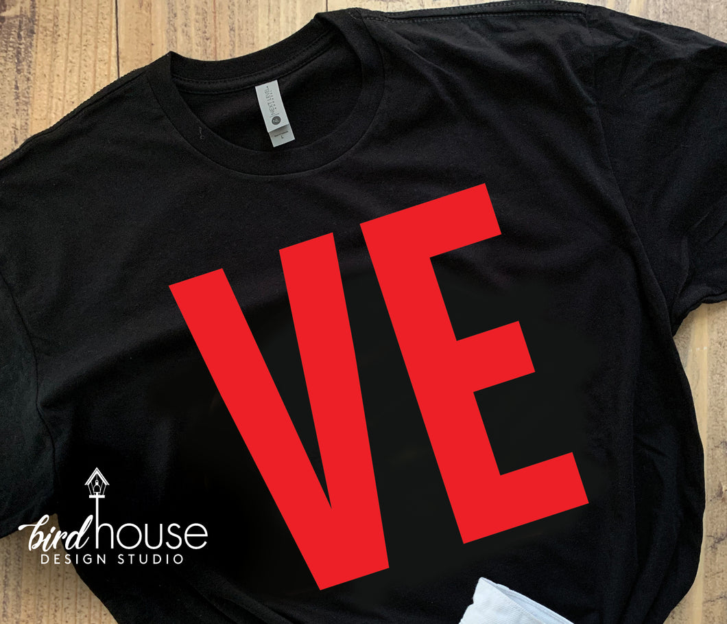 LOVE Couples Valentine's Day Shirt, VE Matching Tees