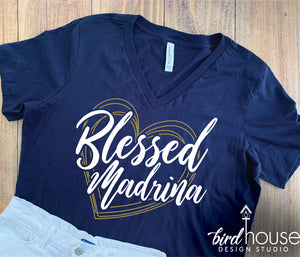 cute Blessed Madrina Shirt for mothers day gift