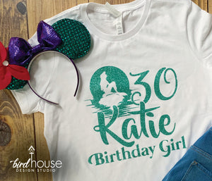 Personalized Little Mermaid Birthday Shirt, Ariel under the sea party, Custom Family Matching Tees