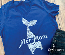 Load image into Gallery viewer, Mer-Mom Mermaid Birthday Shirt Family Mom, Cute Personalized Shirt For Party